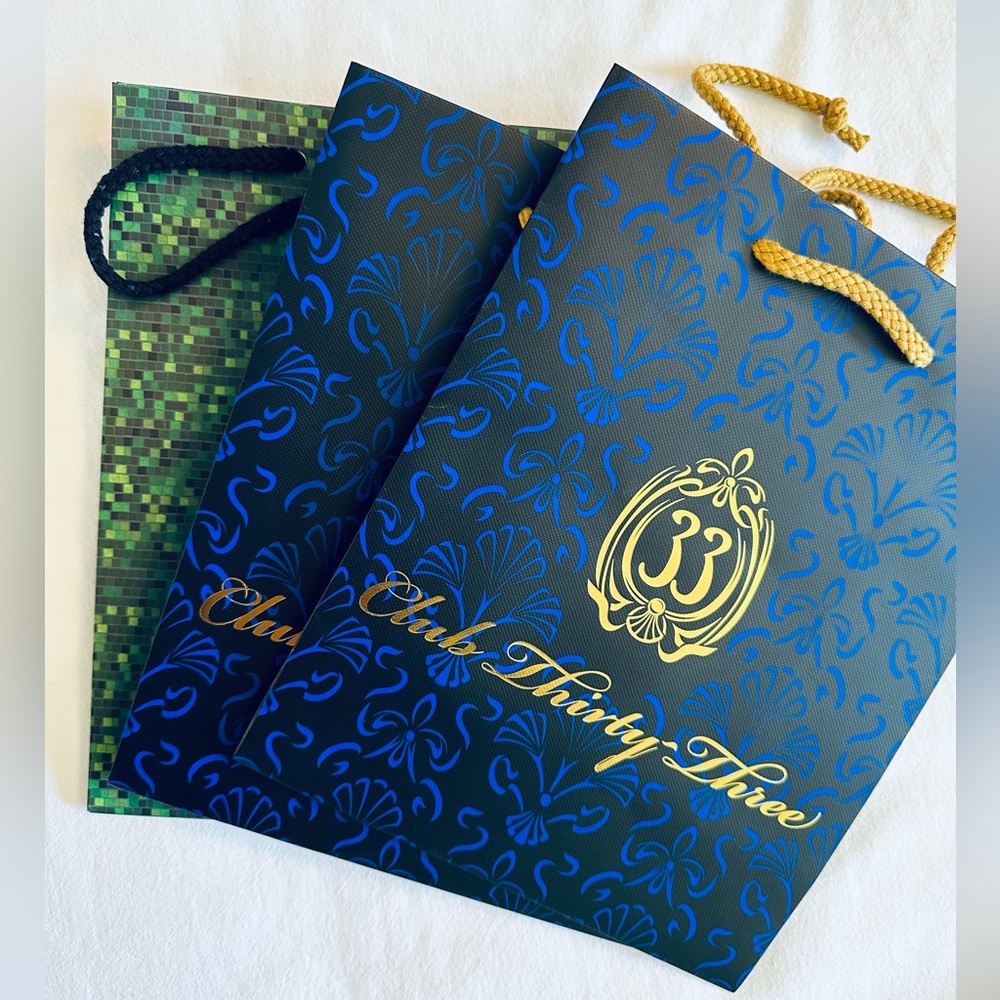 Set of 3 Club 33 gift bags